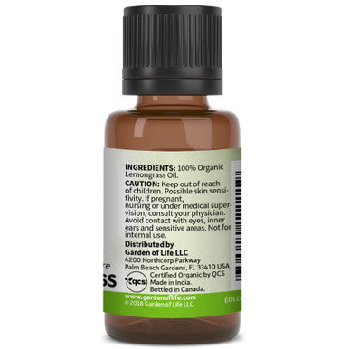 Garden of Life Essential Oil Calming Lemongrass 0.5 Fl Oz