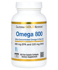 California Gold Nutrition Omega 800 1 000 Mg 90 Softgels