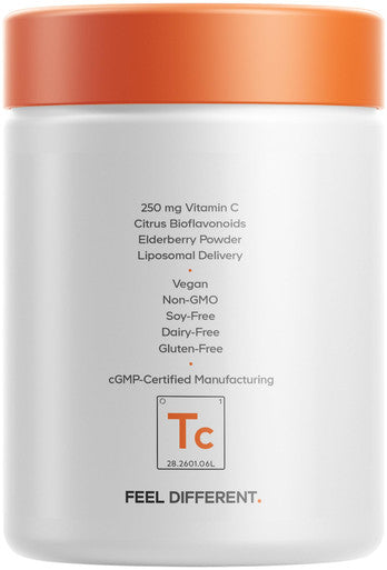 Codeage Teen Vitamin C+ Supplement - Liposomal 250mg Vitamin C for Teenagers - Quercetin Zinc Elderberry & Rosehip Extracts Citrus Bioflavonoids - Ages 12-18 - Gluten-Free Non-GMO - 60 Capsules