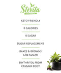 Stevita Organic Erythritol BakeItBetter Pouch 12 oz Baking Sugar Alternative with Stevia & Erythritol No Calories USDA Organic NonGMO Vegan Keto Paleo Gluten