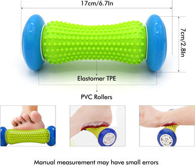 Greenlife Foot Massager Relieve Plantar Fasciitis Set Of 3, Foot Massage Roller With 2 Firm Massage Balls For Back Pain Deep Tissue Foot Pain Relief Foot Arch Muscle Relax, Shoulder Leg Hand Recovery