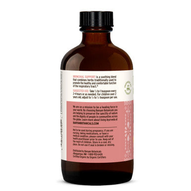 Banyan Botanicals Bronchial Support Organic Herbal Syrup For Children & Adults Soothing Respiratory Support Formula With Licorice and Ginger Root 6Oz. Non Gmo Sustainably Sourced Vegetarian