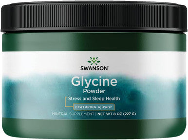 Swanson Amino Acid Ajipure Glycine Powder Pharmaceutical Grade 8 Ounce (227 g) Pwdr