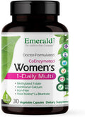 Emerald Labs Women'S 1-Daily Multi - Multivitamin For Women - Includes Calcium, Zinc, Vitamin B & More - Bone & Immune Support Supplement - Gluten- - 60 Vegetable Capsules