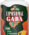 Liposomal GABA with L-Theanine Supplements 1200mg - High Absorption GABA Complex with Ashwagandha, Chamomile, Tart Cherry Herbal Supplements for Men and Women, 60 Softgels