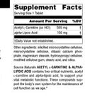 Source s Acetyl L-Carnitine & Alpha-Lipoic 650mg - 120 Tablets