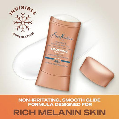 Sheamoisture Antiperspirant Deodorant Stick Soothing Vitamin E & Kukui Nut Oil 2 Count For 48Hr Sweat & Odor Protection With No Parabens & No Mineral Oil 2.6 Oz