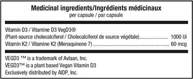 ATP LAB | Vitamin D3K2 60 caps | Vitamin VegD3 + K2 mk7