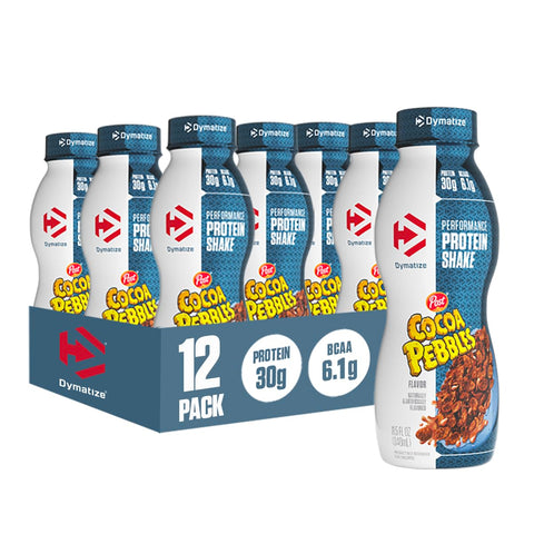 Dymatize Performance Protein Shake, Fruity Pebbles, 30g Protein, 6.1g BCAA for Muscle Recovery, No Added Sugar, Low Fat, 24 Vitamins & Minerals, Gluten-Free, Ready to Drink, On-the-Go Snack, 11.5 fl oz, 15 pack