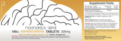 Ashwagandha Extract Tablets 300mg 180 Count Minimum 12 Withanolides May Help Support Healthy Stress Levels May Help Support Energy Focus