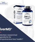 1MD Nutrition LiverMD Liver Support Supplement Siliphos Milk Thistle Extract Highly Bioavailable for Liver Support