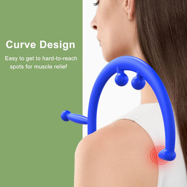 Bvn Massage Cane Trigger Point Massager For Neck Back Self Massager Detachable Manual Shoulder Massager For Pain Relief Deep Tissue Pressure Point Massage Tool Muscle Hook Muscle Knot Remover