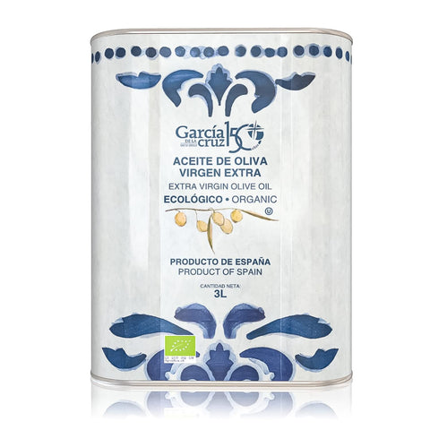 GARCÃƒÆ’Ã‚ÂA DE LA CRUZ - Organic Extra Virgin Olive Oil, Cooking Oil, Olive Variety, Smooth Body, Origin Spain, Montes de Toledo, Packed in Tins - 3L