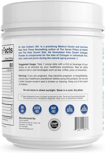 Dr. Colberts Keto Zone Collagen Powder 588g 30 Day Supply