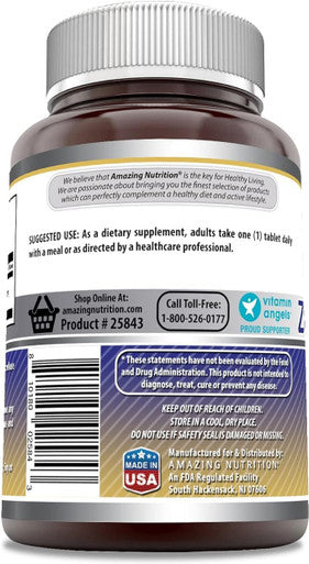 Amazing Nutrition Formulas Zinc Gluconate Supplement | 50 Mg Per Serving | Tablets | Non-GMO | Gluten- | Made in USA (250 Count) | Pack of 2
