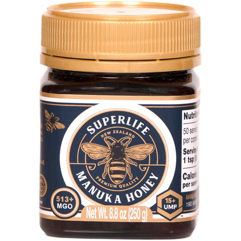 SuperLife - Manuka Honey MGO 263+ (UMF 10+) 500g, Raw Honey, Pure & Unpasteurised Monofloral New Zealand Honey