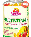 Flamingo Supplements Multivitamin Gummies Vegan Friendly, Kosher Halal No Gluten Or Gelatin, No Gmo For Men, Women & Kids 3 Natural Flavors Vitamins C, B3, B12, Biotin, Zinc & More 100 Gummies