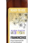 Aura Cacia ReadytoUse Frankincense Essential Oil in Fractionated Coconut Oil GC/MS Tested for Purity 4 fl. oz.