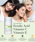 GOLDFADEN MD Brightening Elixir Serum w/Vitamin C Ferulic Acid Vitamin B Vitamin E Helps Aid Against The Appearance Of Photoaging Leaves Skin Feeling Hydrated Looking Radiant 1.0 fl oz
