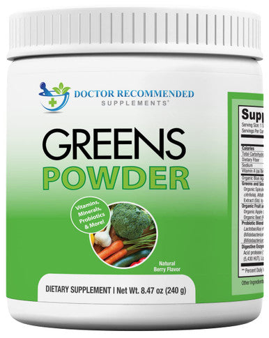 Greens Powder Doctor Recommended Complete Natural Whole Super Food Nutritional Supplement Greens Drink w/Organic Fruits Vegetables Pack of 3