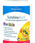Progressive Sunshine Burst Vitamin D for Kids - 1,000 IU of Vtamin D, Lemon flavour, 120 Softgels | Lactose-free, sugar-free and gluten-free