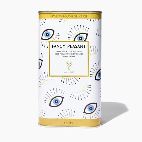 Fancy Peasant Everything Olive Oil, 1L Tin of Greek Extra Virgin Olive Oil, Polyphenol Rich EVOO with Olives from Greece