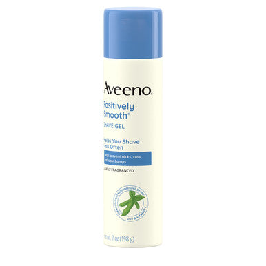 Aveeno Positively Smooth Moisturizing Shave Gel With Soy Aloe And Vitamin E To Help Prevent Nicks Cuts And Razor Bumps Lightly Fragranced 7 Oz