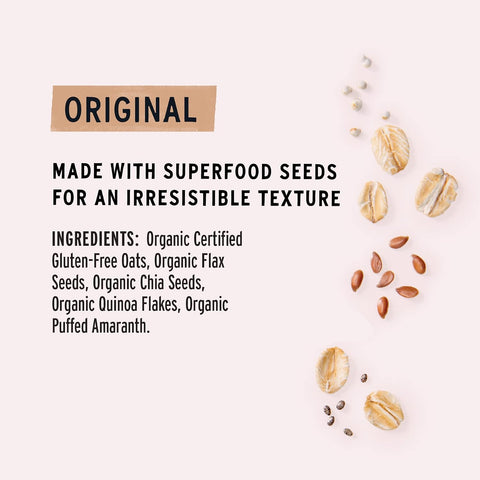 purely elizabeth Organic Original, Oatmeal Cups 2oz (12 Meals), Gluten-Free, Instant, Overnight