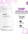 Supersmart Neurex Help Improve Memory Speed of Cognitive Processing Help Prevent Cerebral Aging Brain Supplement Formula NonGMO Gluten Free 60 Vegetarian Capsules