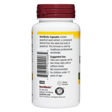NutriBiotic Grapefruit Seed Extract Maximum Strength 250mg 60 Capsules