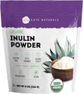 Kate Naturals Inulin Powder Organic For Prebiotic Fiber And Gut Health. Mix Well With Coffee & Smoothies (8Oz Organic Blue Agave)