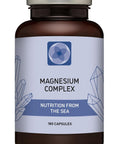 Natural Magnesium Complex Capsules 100% Aquamin MG TG Magnesium Derived Seawater Concentrate from Red Algae Lithothamnion Calcareum Includes Minerals Trace Elements Like Calcium + Iron (180)