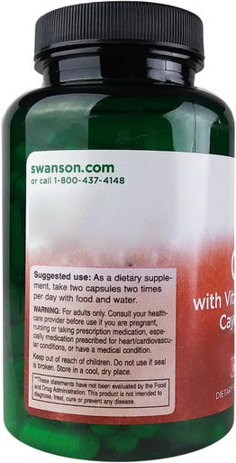 Swanson Garlic with Vitamin E Hawthorn Berry & Cayenne 120 Capsules (2 Pack)