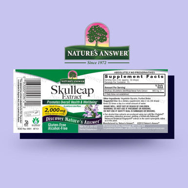 Nature'S Answer Alcohol- Skullcap Herb Extract Supplement 1-Fluid Ounce Liquid | Natural Calming Supplement | Nervous System Support