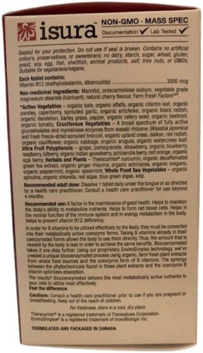 Natural Factors Biocoenzymated Methylcobalamin Dibencozide 3000 Mcg 30 Tab