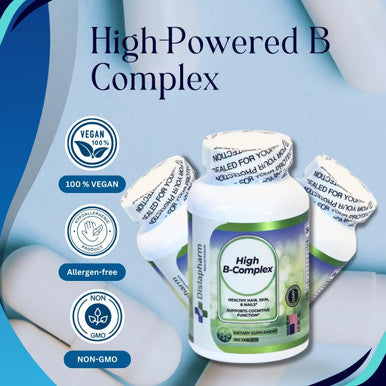 High B Complex Vitamins for Women with Riboflavin, Vitamin B2, B6, B12, B1, Vitamin B Complex Support Brain Health, Immune System, Hair, Skin & Nails Health, Bone, Joint & Energy Support - 100 Tablets