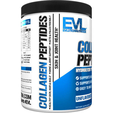 Evlution Nutrition Collagen Peptides Powder, Premium Hydrolyzed Collagen to Support Healthy Skin, Hair, Bones, Joints, Nails & More (30 Servings V2)