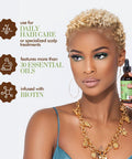 Mielle Organics Hair Products Rosemary Mint Hair Growth Oil 2 oz,(Pack of 2),Infused with Biotin to Encourage and Strengthen Hair Growth,Rid of Itchy and Dry Scalp