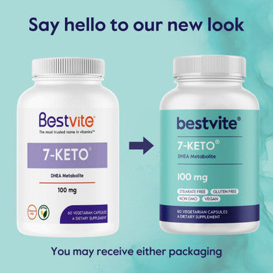 Bestvite 7-Keto 100mg DHEA (120 Vegetarian Capsules) (2-Pack) - No Stearates