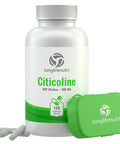 LongLifeNutri Citicoline Cdp Choline 300Mg - Brain Booster For Enhanced Focus & Clarity - 120 Veggie Capsules - Made In Usa
