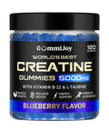 GummiJoy | Creatine Gummies 5000mg | 120 Max Strength Muscle Growth | Recovery Supplements for Men & Women | Creatine Monohydrate Plus B12 and L-Taurine | Blueberry Flavour | 1 Month Supply