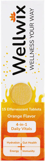 4-In-1 Daily Vitals For Wellness - Electrolytes, Immunity, Antioxidants And Probiotics. Vitamin C 1000 Mg, Sodium 200 Mg, Potassium 100 Mg, Vitamin D3, B12 And More. Effervescent Tablets