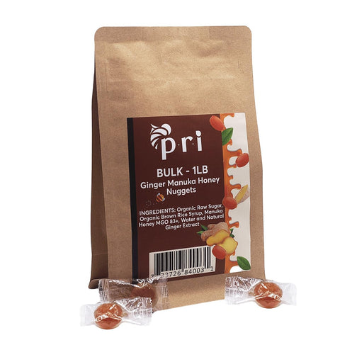 P.R.I Manuka Honey Nuggets, Sweet and All Natural Hard Candy Treat, 1 LB Bulk Bag