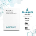Supersmart Probio Forte 8 Billion MicroOrganisms per Capsule Probiotics for Women Men Immune System Booster with Lactobacillus Acidophilus NonGMO GlutenFree 60 DR Caps
