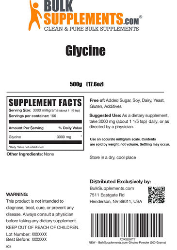 BulksupplementsGlycine Powder Supplements Glycine 3000Mg