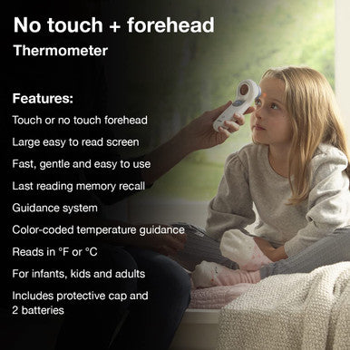 Braun No Touch and Forehead Thermometer - Touchless Thermometer for , Babies, Toddlers and Kids Fast, Reliable, and Accurate Results