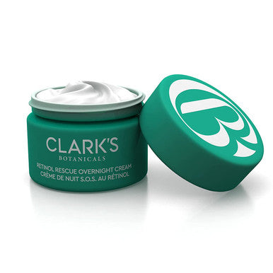 Clark's Botanicals Retinol Rescue Overnight Cream: Time-Release Retinol Cream to Refine Texture & Brighten Skin with Vitamin C + E, Red Clover & Jasmine Extract (1.69 Ounce (Pack of 1))