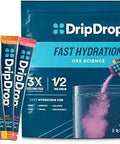 DripDrop Hydration Bold Variety Pack, Electrolyte Packets, 32 Count | Watermelon, Berry, Lemon & Orange; 3X Electrolytes, Vitamin C, Magnesium, Potassium, Zinc; Single Serve Powder Drink Mix