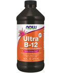 NOW Ultra B-12 Liquid 800 mcg Folic Acid 16-Ounce