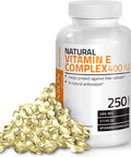 BRONSON Natural Vitamin E Complex - 400 IU - 250 Softgels